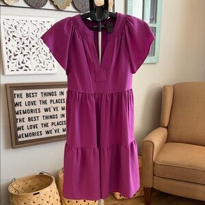 Calvin Klein Women's Dress in Vibrant Purple